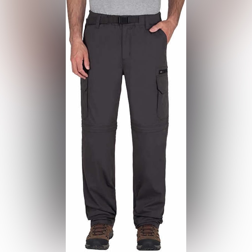 BC Clothing Men’s Convertible Hiking Pant - Charcoal Grey